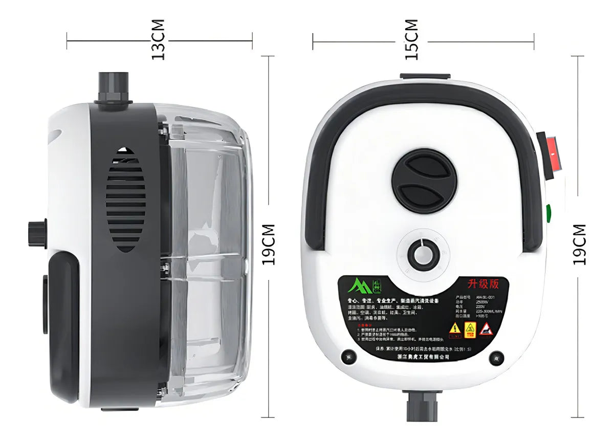 Limpiador a Vapor 2500W Alta Potencia para Limpieza Profunda