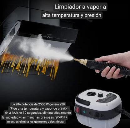 Limpiador a Vapor 2500W Alta Potencia para Limpieza Profunda