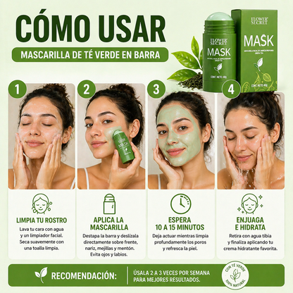 ¡ADIÓS A LAS IMPUREZAS! MASCARILLA TE VERDE FLOWER SECRET CON ENVÍO GRATIS‼️