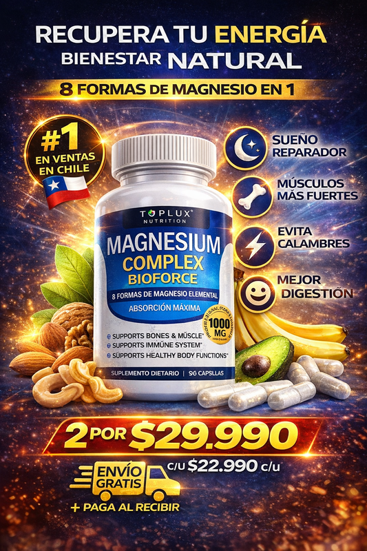 💥 OFERTA RELÁMPAGO | Magnesio 8 en 1 Bioforce + Envío Gratis