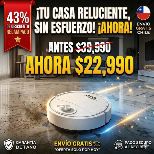 ¡OFERTA RELÁMPAGO! Robot Aspiradora Inteligente + Envío Gratis 🇨🇱